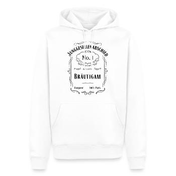 Bachelor T-shirt homme - marié - Sweat à capuche Premium bio Homme - blanc - Devant - Nico (187cm)