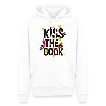 Embrassez le cuisinier - Avec l'amour et la cuisine chemise de cuisson - Sweat à capuche Premium bio Homme - blanc - Devant - Nico (187cm)