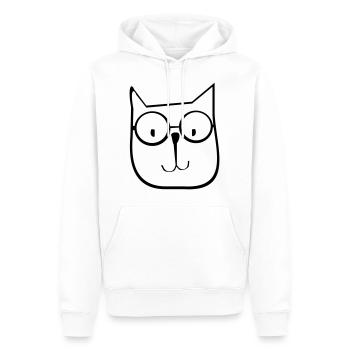 cat1 - Männer Premium Bio Hoodie - Weiß - Vorne - Nico (187cm)