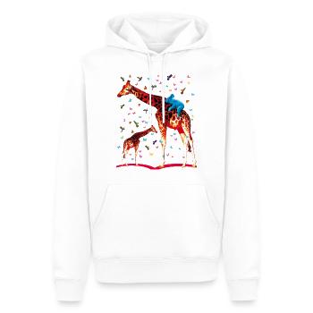 02 Giraffen Koala Kolibris Schmetterlinge - Männer Premium Bio Hoodie - Weiß - Vorne - Nico (187cm)