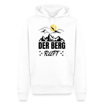 Der Berg Ruft Sonne - Männer Premium Bio Hoodie - Weiß - Vorne - Nico (187cm)