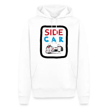 SIDE car racing - Sweat à capuche Premium bio Homme - blanc - Devant - Nico (187cm)
