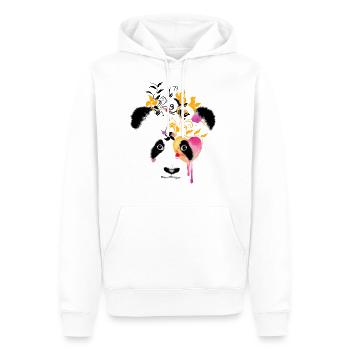 Panda bunt abstrakt Farbe Natur Art Kunst - Männer Premium Bio Hoodie - Weiß - Vorne - Nico (187cm)
