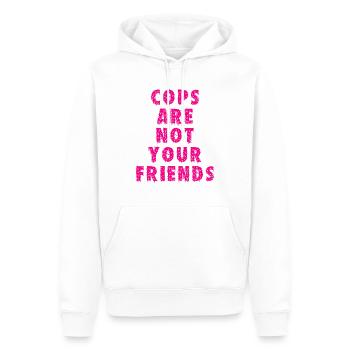 Cops sind nicht deine Freunde - Männer Premium Bio Hoodie - Weiß - Vorne - Nico (187cm)