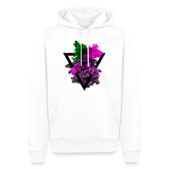 Farbwolke Farbig Bunt Dreieck Hipster T-Shirt - Männer Premium Bio Hoodie - Weiß - Vorne - Nico (187cm)