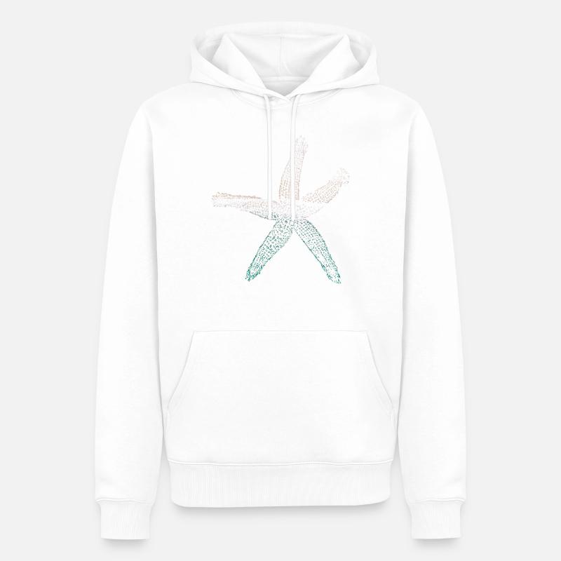 Seestern - Männer Premium Bio Hoodie - Weiß