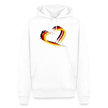 Drapeau de couleurs de l'Allemagne - Sweat à capuche Premium bio Homme - blanc - Devant - Nico (187cm)