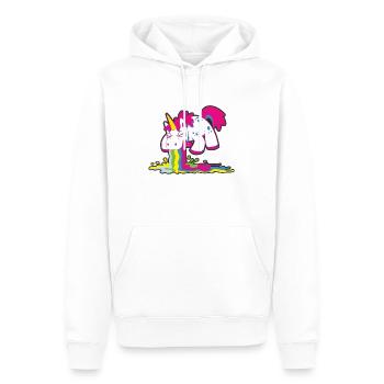 Einhorn - Männer Premium Bio Hoodie - Weiß - Vorne - Nico (187cm)