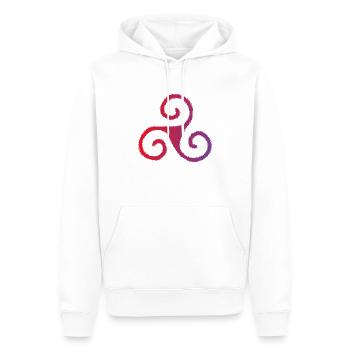 Keltisches Symbol Triskele Dreierspirale Neu - Männer Premium Bio Hoodie - Weiß - Vorne - Nico (187cm)