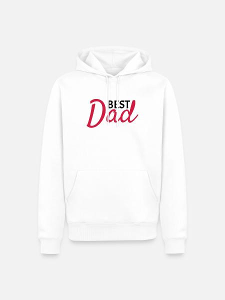 Best Dad - Männer Premium Bio Hoodie - Weiß