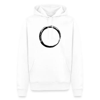 Kreis Symbol Design Schwarz - Männer Premium Bio Hoodie - Weiß - Vorne - Nico (187cm)