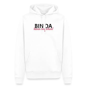 Bin da Kann losgehen - Männer Premium Bio Hoodie - Weiß - Vorne - Nico (187cm)