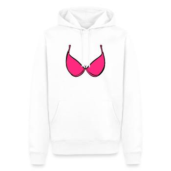 Breasts Bra Pink - Men’s Premium Organic Hoodie - white - Front - Nico (187cm)