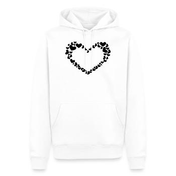 Herz Design mit Herzchen - Männer Premium Bio Hoodie - Weiß - Vorne - Nico (187cm)