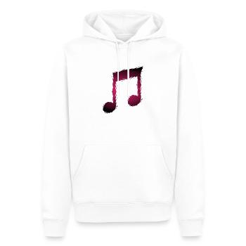 Note de musique musicale - Sweat à capuche Premium bio Homme - blanc - Devant - Nico (187cm)