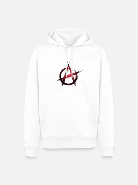 Anarchy symbol - Men’s Premium Organic Hoodie - white