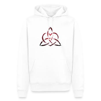 Triquetra Keltisches Herz Knoten Symbol - Männer Premium Bio Hoodie - Weiß - Vorne - Nico (187cm)
