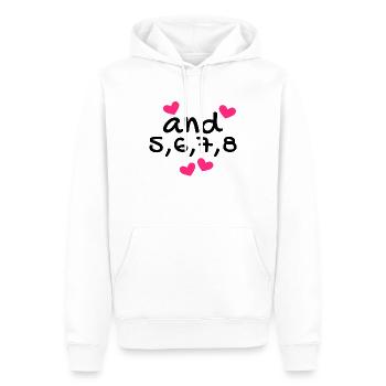 Dance dance dance class rythmique - Sweat à capuche Premium bio Homme - blanc - Devant - Nico (187cm)