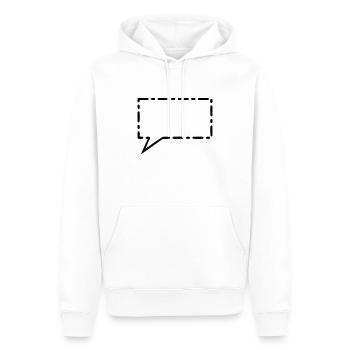 Sprechblase Schwarz - Männer Premium Bio Hoodie - Weiß - Vorne - Nico (187cm)