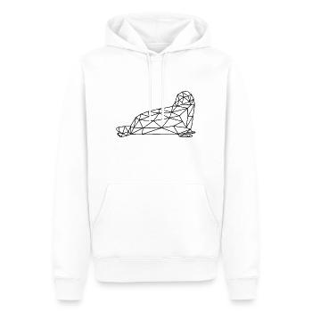 seal - Men’s Premium Organic Hoodie - white - Front - Nico (187cm)
