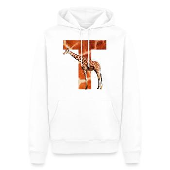 girafe t - Sweat à capuche Premium bio Homme - blanc - Devant - Nico (187cm)