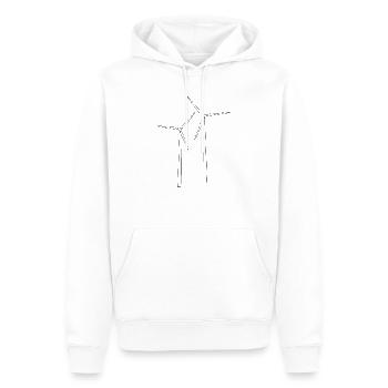 Windrad - Männer Premium Bio Hoodie - Weiß - Vorne - Nico (187cm)
