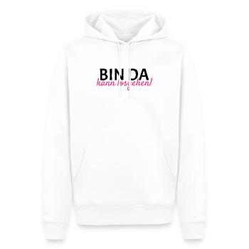 Bin da Kann losgehen - Männer Premium Bio Hoodie - Weiß - Vorne - Nico (187cm)