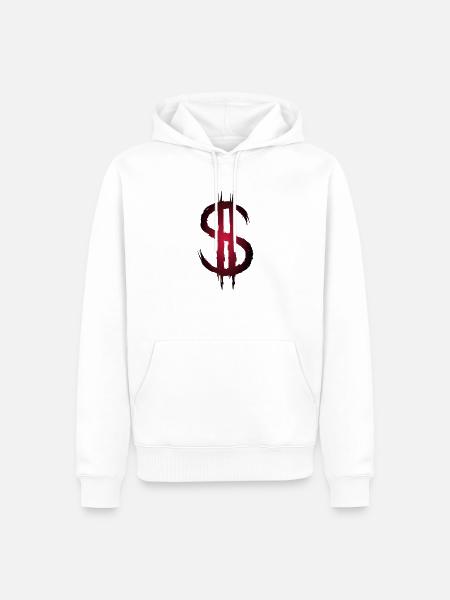Dollartegn dollarpenge symbol - Herre Premium økologisk hoodie - hvid