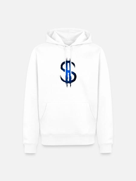 Dollarzeichen Dollar Geld Symbol - Männer Premium Bio Hoodie - Weiß