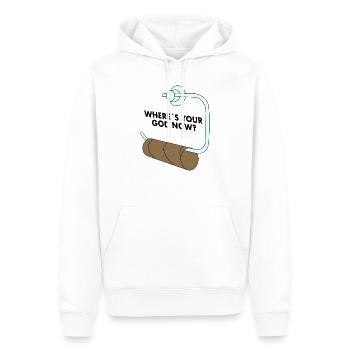 Papier toilette - Sweat à capuche Premium bio Homme - blanc - Devant - Nico (187cm)