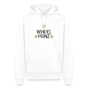 Baby Windel Prinz Krone - Männer Premium Bio Hoodie - Weiß - Vorne - Nico (187cm)