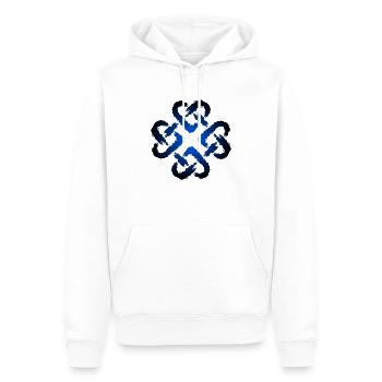 Keltische Knoten Herz Unendlichkeit Endlos - Männer Premium Bio Hoodie - Weiß - Vorne - Nico (187cm)