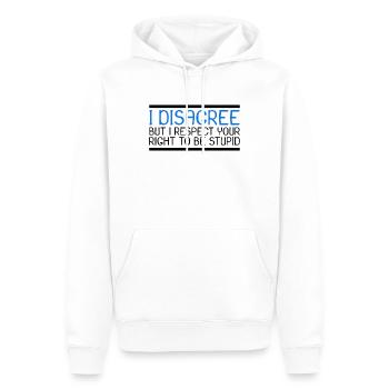 Lustiger Spruch Neu - Männer Premium Bio Hoodie - Weiß - Vorne - Nico (187cm)
