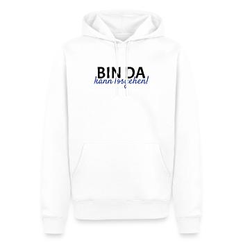 Bin da Kann losgehen - Männer Premium Bio Hoodie - Weiß - Vorne - Nico (187cm)