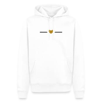 Linie Herz Ornament Gold - Männer Premium Bio Hoodie - Weiß - Vorne - Nico (187cm)