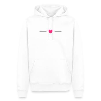 Linie Herz Ornament - Männer Premium Bio Hoodie - Weiß - Vorne - Nico (187cm)