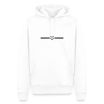Linie Herz Herzchen Strich Ornament - Männer Premium Bio Hoodie - Weiß - Vorne - Nico (187cm)