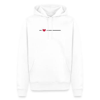 Linie Herz Strich Ornament - Männer Premium Bio Hoodie - Weiß - Vorne - Nico (187cm)
