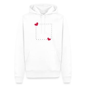 Herz Rahmen Ornament Linie - Männer Premium Bio Hoodie - Weiß - Vorne - Nico (187cm)