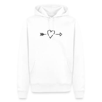 Herz Pfeil Ornament - Männer Premium Bio Hoodie - Weiß - Vorne - Nico (187cm)