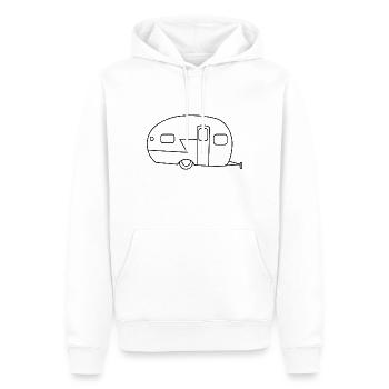 Caravane - Sweat à capuche Premium bio Homme - blanc - Devant - Nico (187cm)