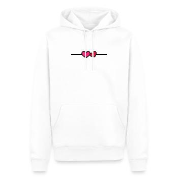Linie Herz Ornament - Männer Premium Bio Hoodie - Weiß - Vorne - Nico (187cm)