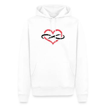 Herz Symbol Unendlich Endlos Liebe - Männer Premium Bio Hoodie - Weiß - Vorne - Nico (187cm)