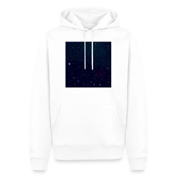 Galaxie blauer Nacht Himmel Sterne Milchstraße - Männer Premium Bio Hoodie - Weiß - Vorne - Nico (187cm)