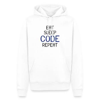 Programmeur tous les jours - Sweat à capuche Premium bio Homme - blanc - Devant - Nico (187cm)