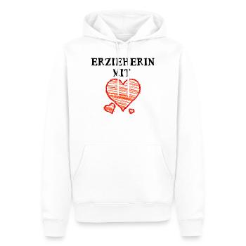 Erzieherin mit Herz - Männer Premium Bio Hoodie - Weiß - Vorne - Nico (187cm)