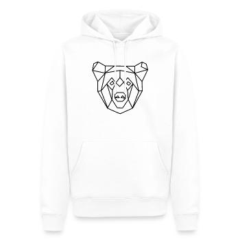 bear - Men’s Premium Organic Hoodie - white - Front - Nico (187cm)