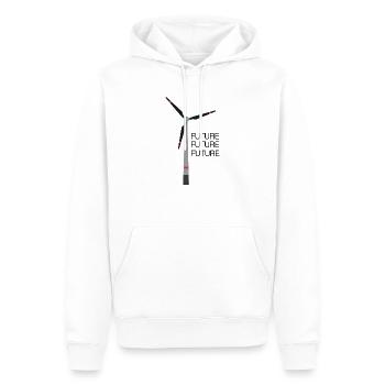 Windrad - Männer Premium Bio Hoodie - Weiß - Vorne - Nico (187cm)