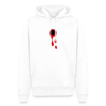 Schüsse und Blut Blutfleck Symbol Schusswunde - Männer Premium Bio Hoodie - Weiß - Vorne - Nico (187cm)