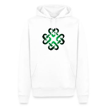 Noeud celtique coeur infini symbole sans fin - Sweat à capuche Premium bio Homme - blanc - Devant - Nico (187cm)